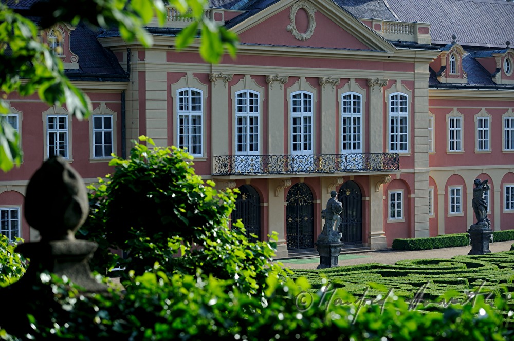 Schloss Dobris, view from the garden, bosquet