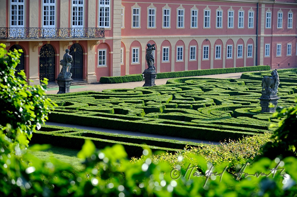 Schloss Dobris, view from the garden, bosquet