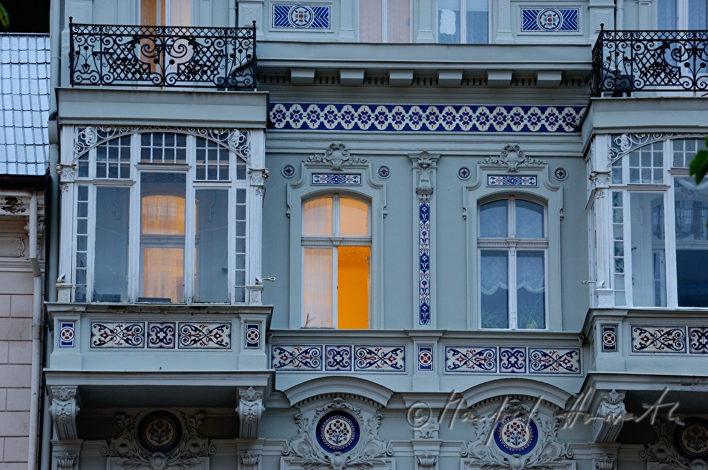 Grandhotel Pupp, detail of an Art Deco house