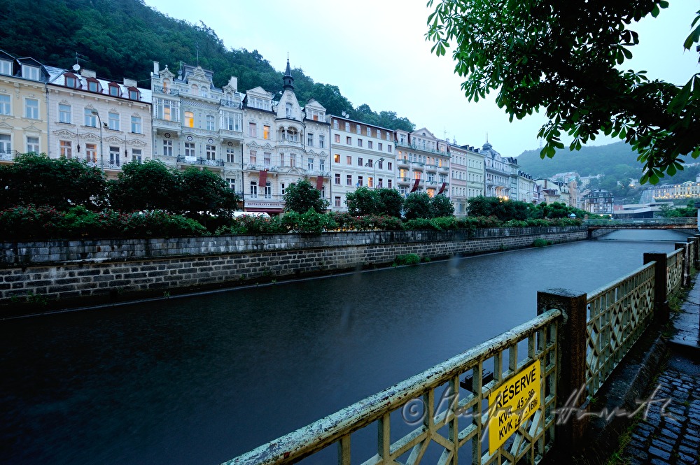 Grandhotel Pupp, promenade on the River Tepla