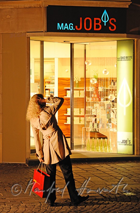 shoppers in front of the Marienapotheke