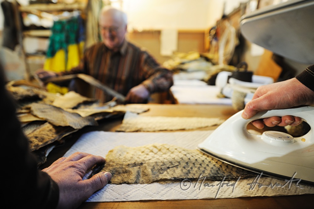 making fish leather