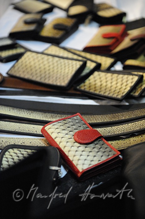 wallet made of fish leather