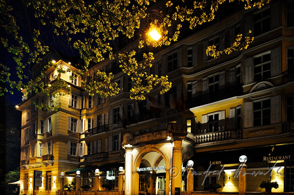hotel in nightly illumination