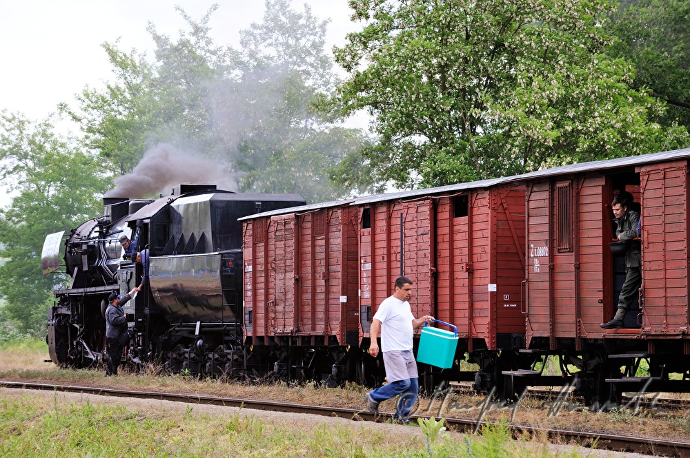 steam engine in the railway station