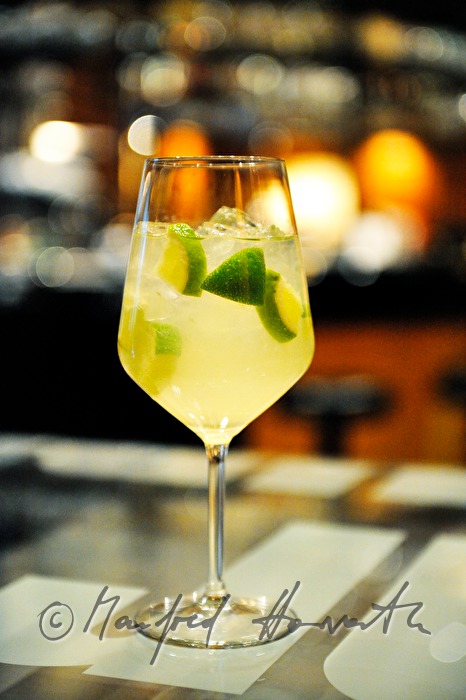 lime cocktail in the Laurin Bar