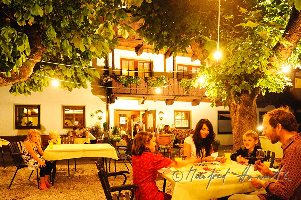 visitors play cards at the Hotel Stern