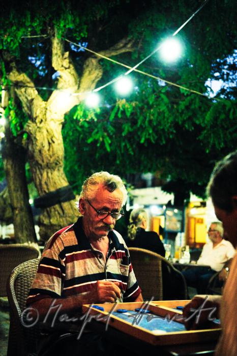 backgammon player on the main square