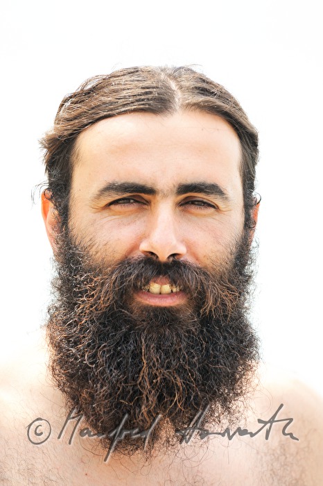greek man on the beach