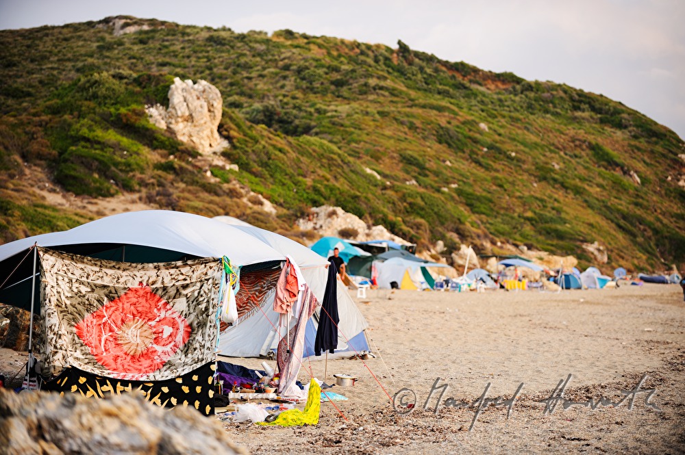 tents near the beach