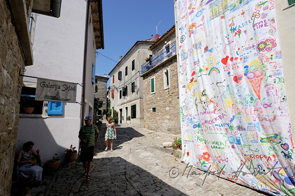 art work on a white cloth