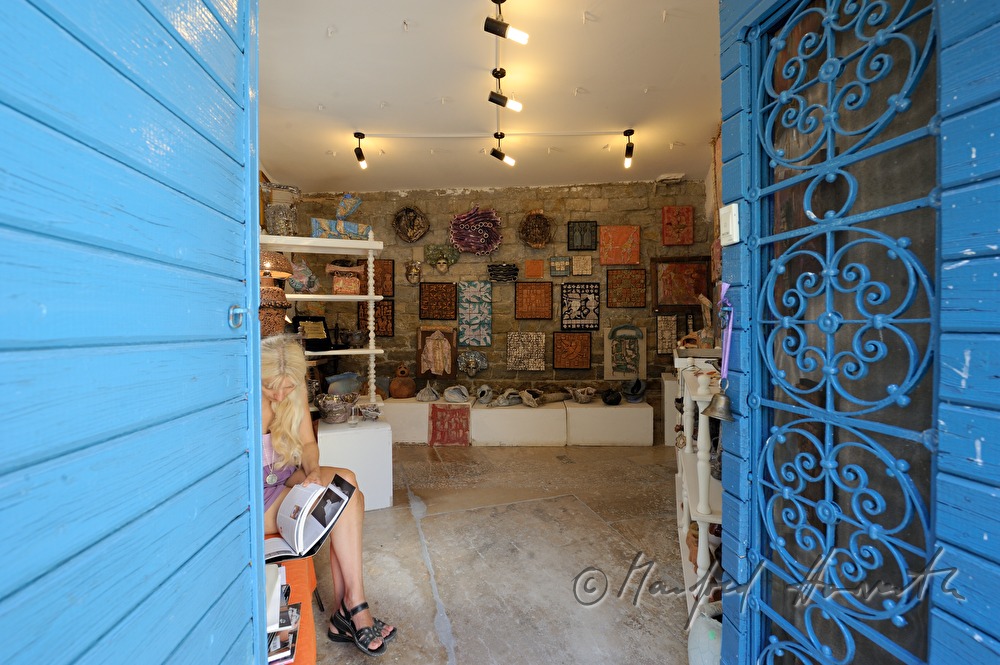 visitor in the  exhibition room
