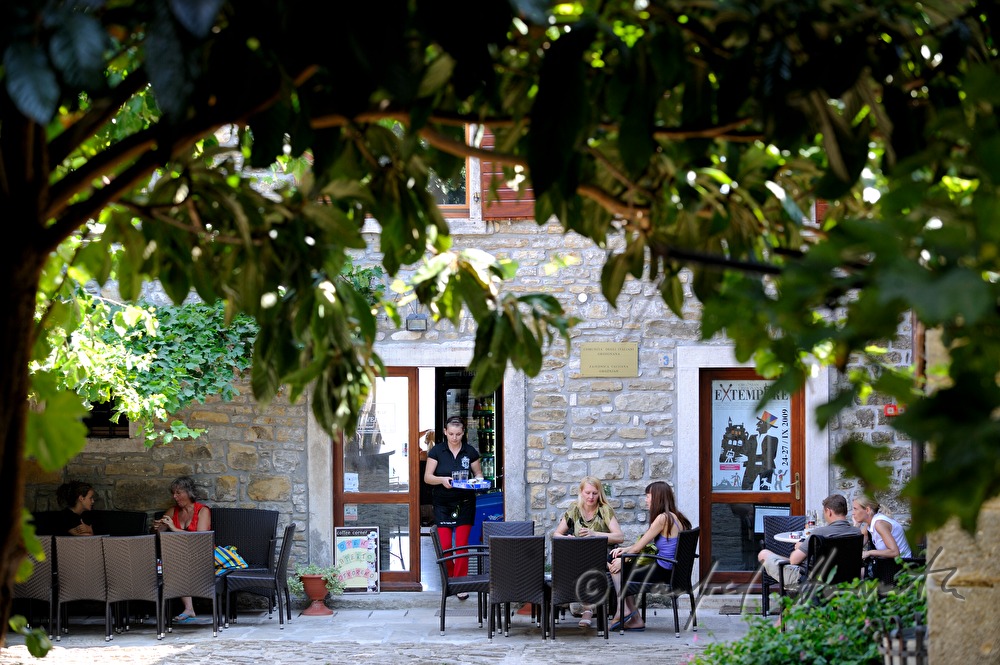 Cafe on a small square