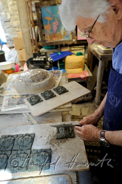 artist in his ceramik studio