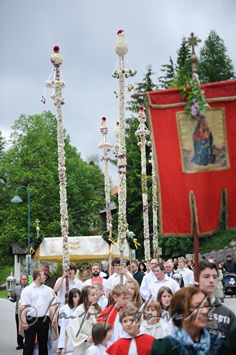Corpus Christi procession with floral decoration