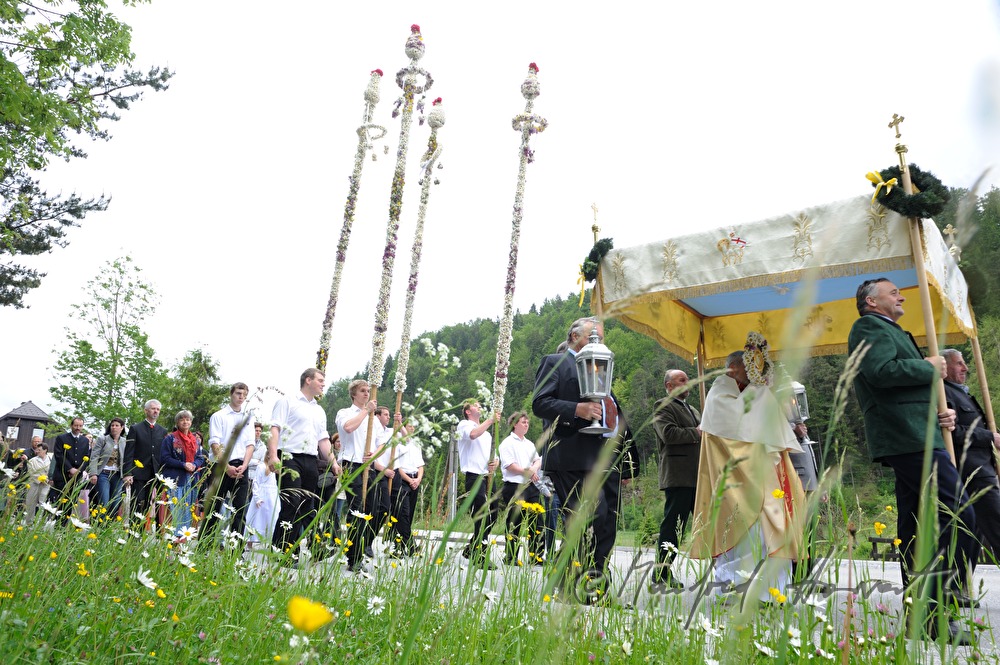 Corpus Christi procession with floral decoration