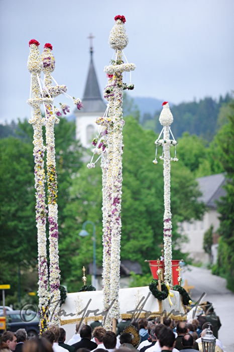 Corpus Christi procession with floral decoration
