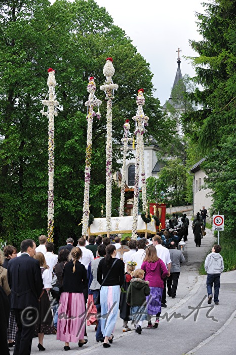 Corpus Christi procession with floral decoration