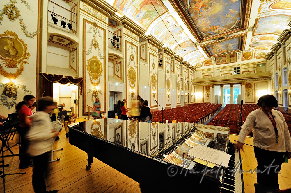 children on the stage before the concert