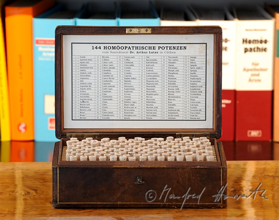 medicine cabinet with homeopathic globules