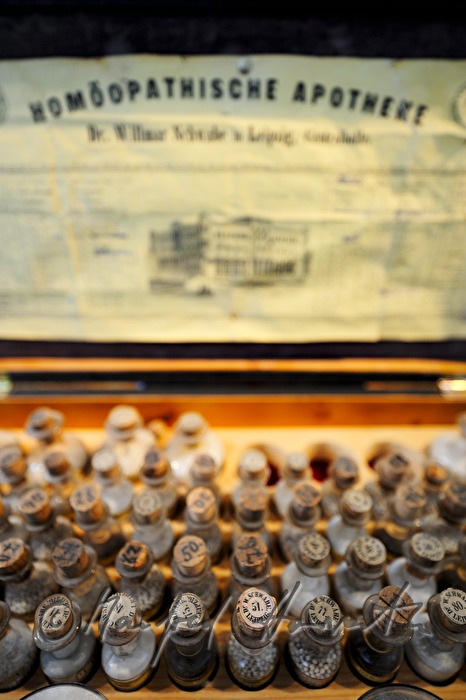 medicine cabinet with homeopathic globules