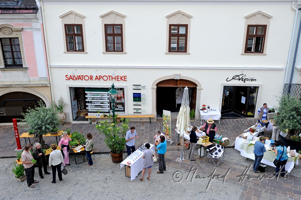 herbal market in front of the pharmacy