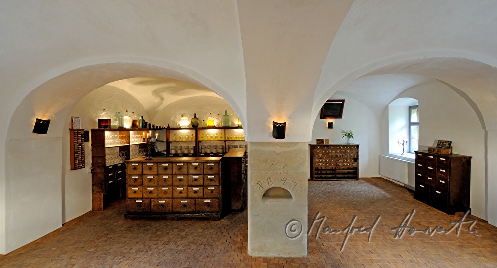 display of a historic medical dispensary