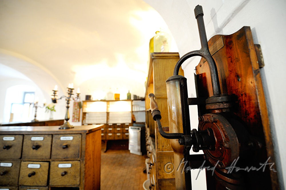 display of a historic medical dispensary