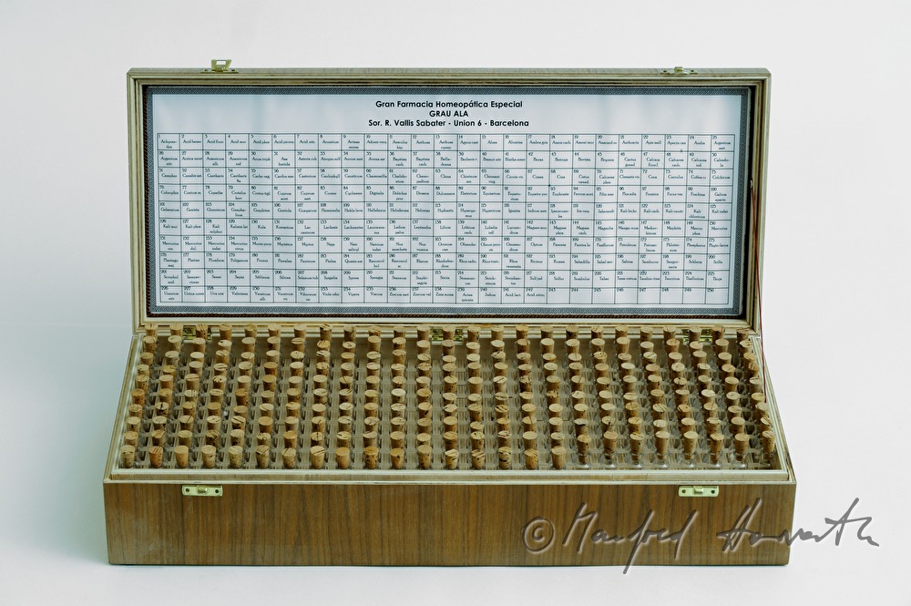 medicine cabinet with homeopathic globules