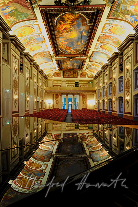 Haydnsaal reflecting in a piano