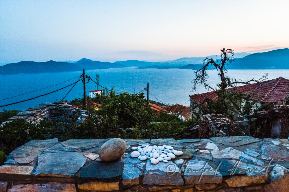 view from a typical Pelion style villa