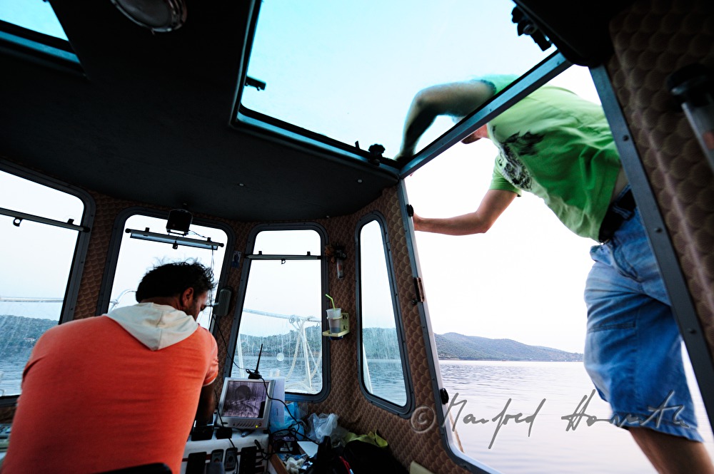 window of the ferryboat Alogoporos-Volos