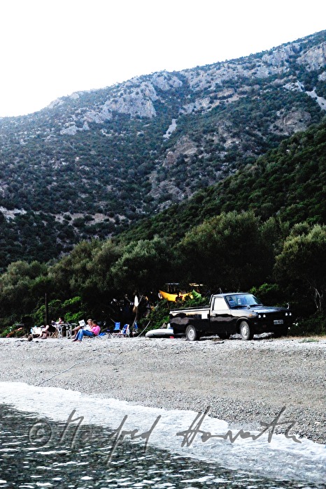 wild camping on a lonesome beach