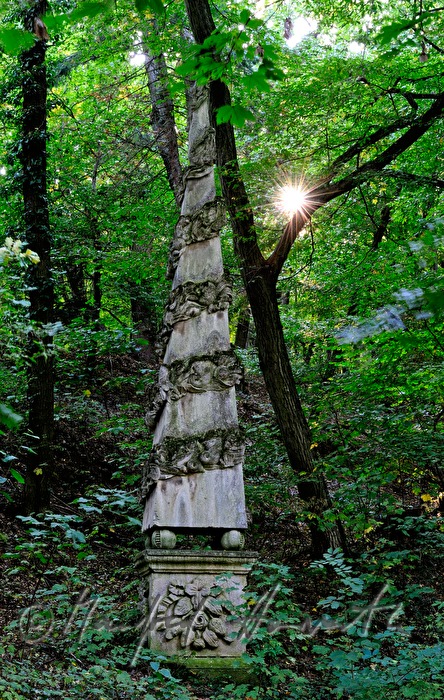 baroque stela in the forest of castle Maissau
