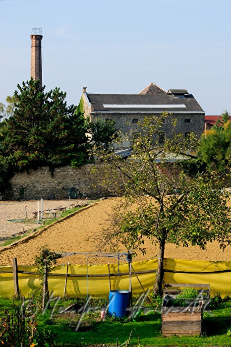 industrial plant with chimney