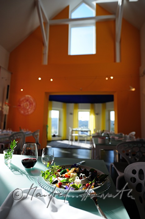 salad with  flowers in the Hotel An-Alapanka-Ma