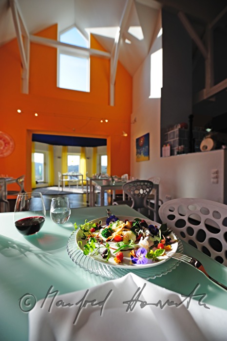 salad with  flowers in the Hotel An-Alapanka-Ma
