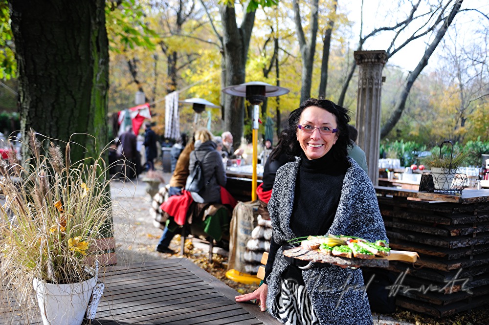 Misses Knake with sandwitches