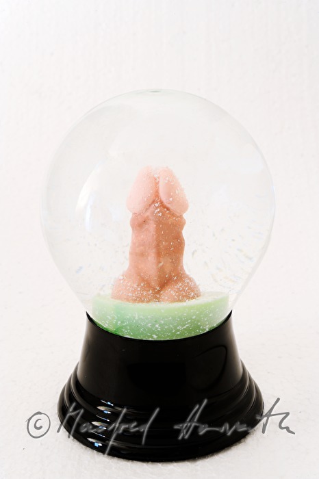 penis in a snow globe