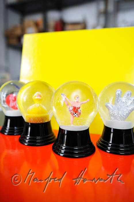 variety of snow globes at the snow globe museum