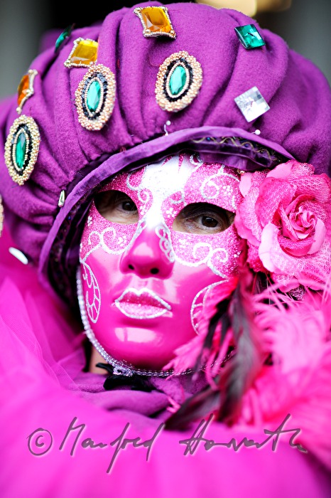 disguised woman at the carnival