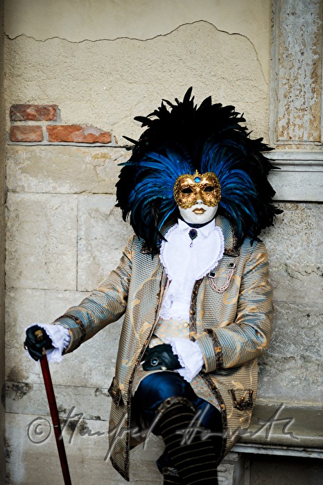 disguised man at the carnival near the Doge's Palace