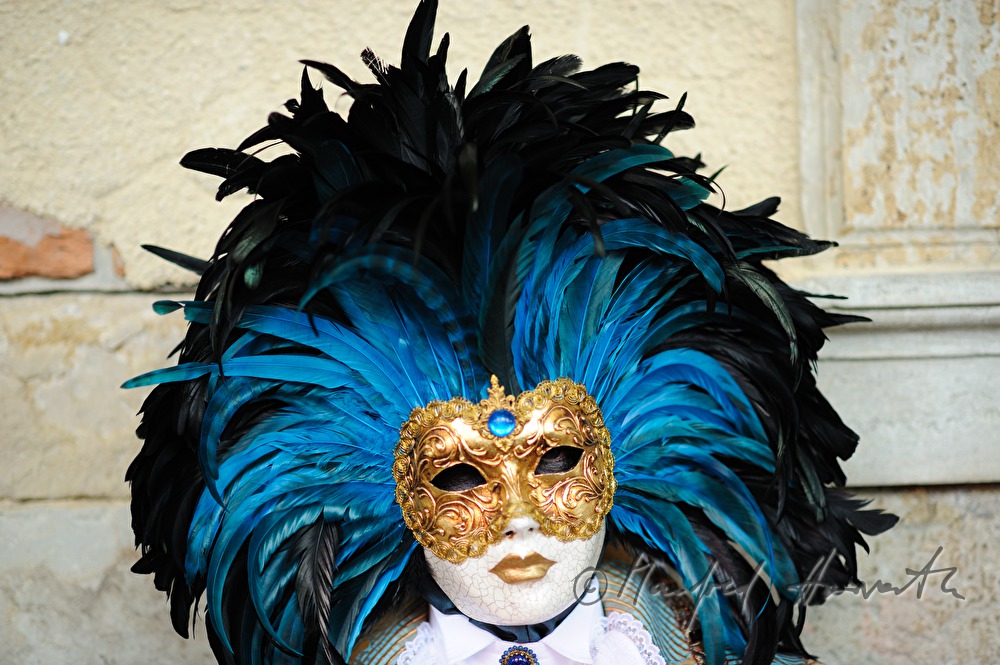 disguised man at the carnival near the Doge's Palace
