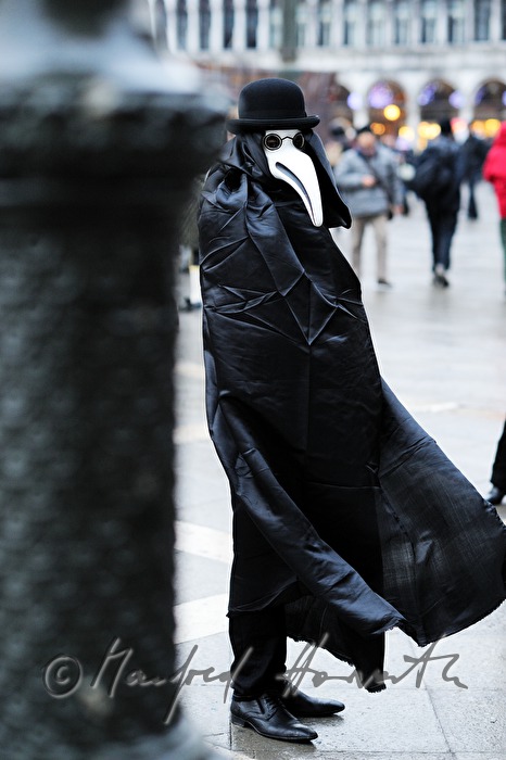 disguised man at the carnival near the Doge's Palace