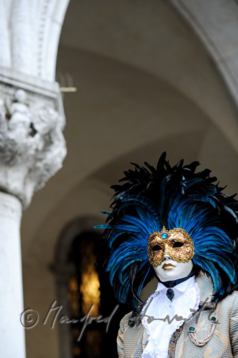 disguised man at the carnival near the Doge's Palace