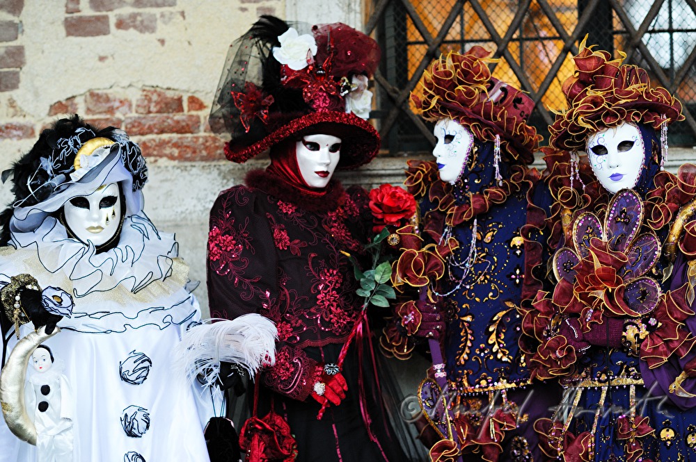 disguised women at the carnival