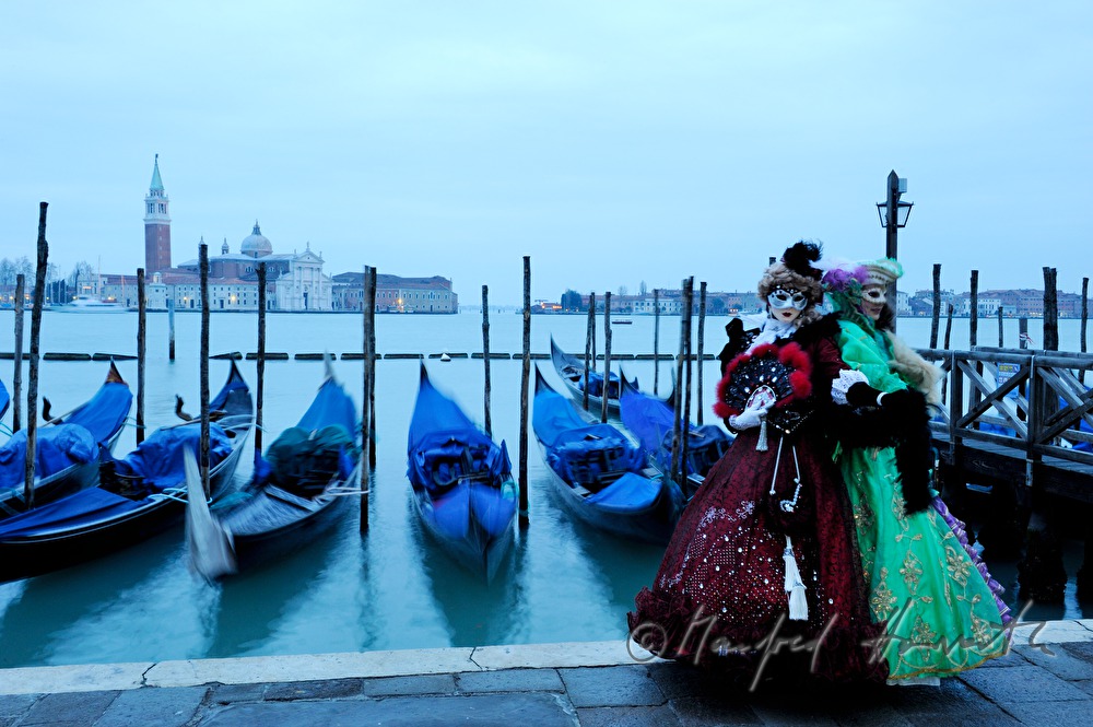 disguised women at the carnival