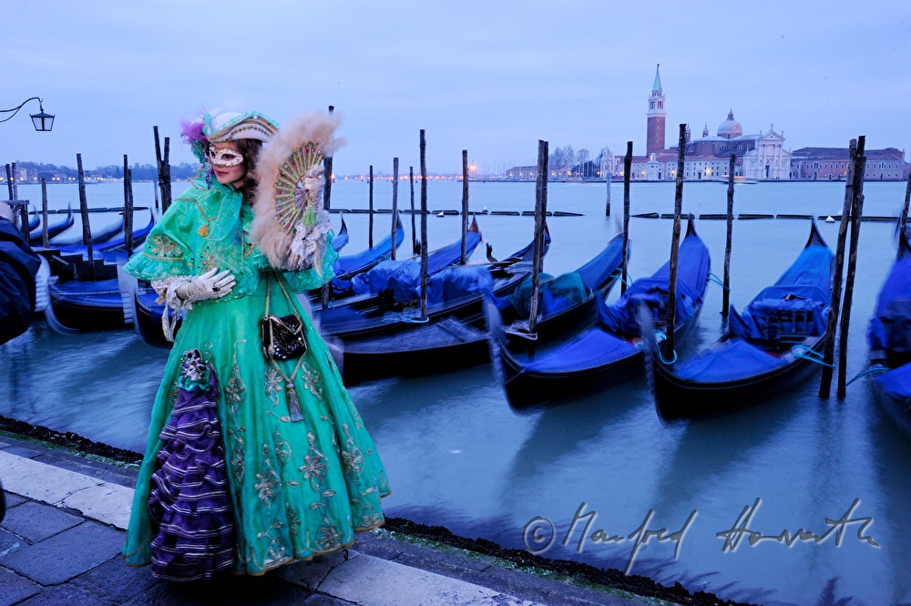 disguised woman at the carnival