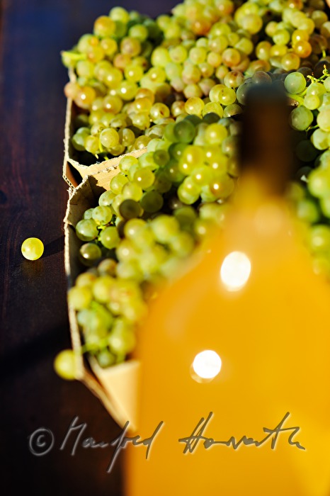 sidewalk sale offers grapes and must