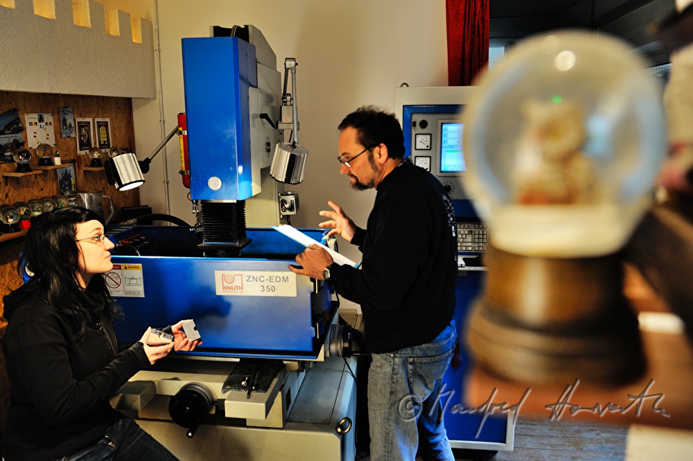 Sabine and Erwin Perzy in the workshop